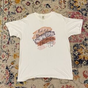 Comfort Colors White Graphic Paint Tee